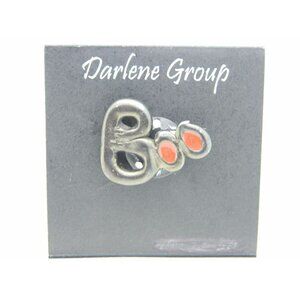 Vintage Halloween BOO Black Orange Red Enamel Darlene Group Pin Brooch